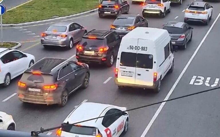 Bakının bir sıra yollarında tıxac müşahidə olunur