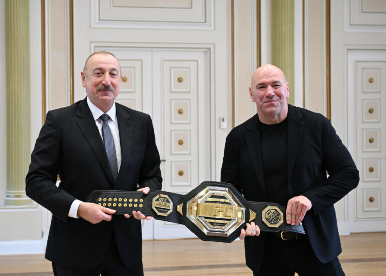 İlham Əliyev UFC-nin prezidentini qəbul etdi – Fotolar