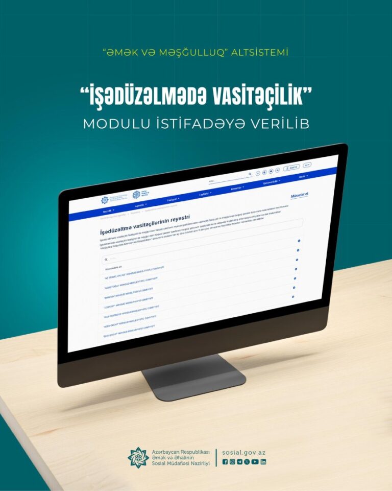 İşədüzəlmə vasitəçiləri üçün elektron reyestr istifadəyə verildi