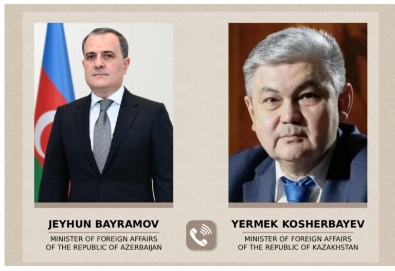 Ceyhun Bayramov qazaxıstanlı həmkarı ilə strateji tərəfdaşlığı müzakirə edib